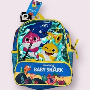 Nickelodeon Pink Fong Baby Shark Kids Backpack Blue NWT